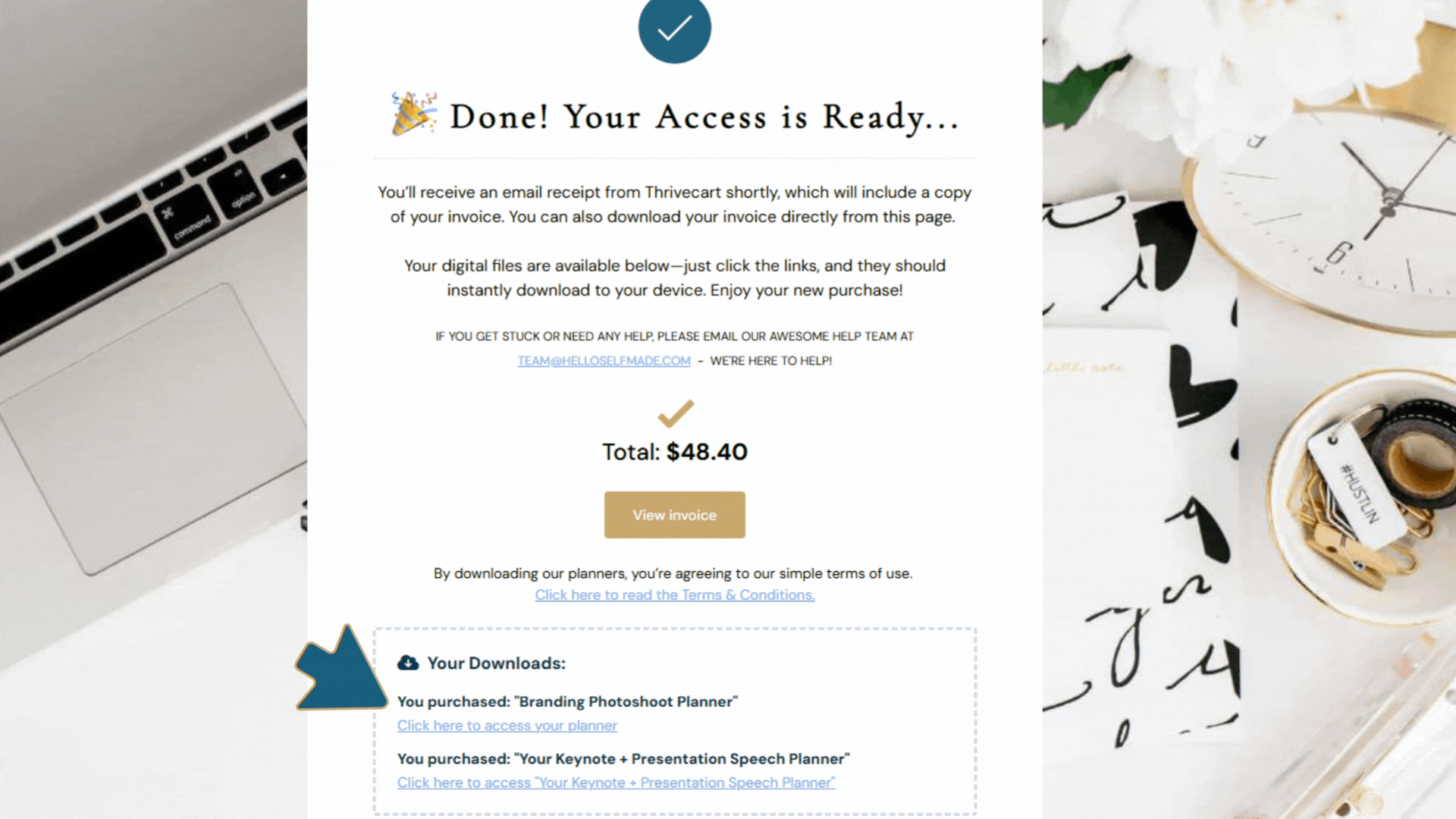 Confirmation Page Access